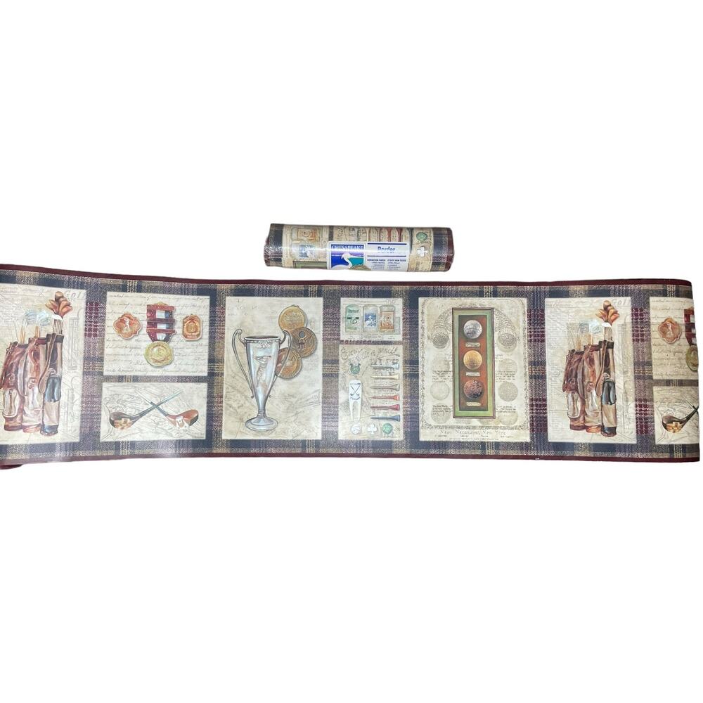 Chesapeake Wallcoverings Golf Theme Wallpaper Border 10‎ Yards FAM65151B